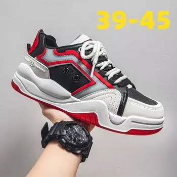 Высококачественные повседневные кроссовки для мужчин, дышащая спортивная обувь с граффити, удобная мягкая обувь для скейтборда 39 красный