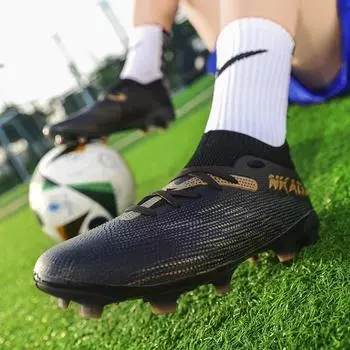 Высококачественные профессиональные футбольные бутсы для мужчин и женщин, модные черные золотые футбольные тренировочные бутсы для мужчин, футзальные кроссовки Zapatos Futbol 35