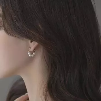 Высококачественные ретро-серьги с жемчугом: Модный натуральный дизайн на осень и зиму 2022 года естественный/жемчужный