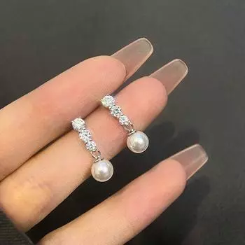 Высококачественные ретро-серьги, серьги с жемчужными кисточками, бриллиантовые серьги, новый осенне-зимний стиль