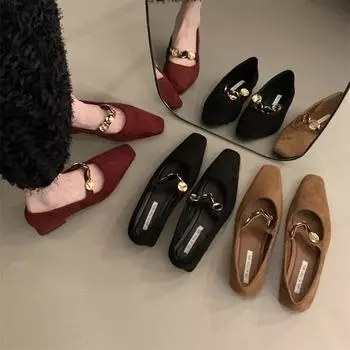 Высококачественные ретро-туфли Doudou, маленькие кожаные туфли с золотой пряжкой, весенние и летние платья, однотонные туфли Mary Jane 35 коричневый