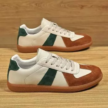 Высококачественные роскошные мужские кроссовки в стиле ретро, повседневная обувь для пар, мужская кожаная обувь для мужчин, дизайнерская вулканизированная обувь 36