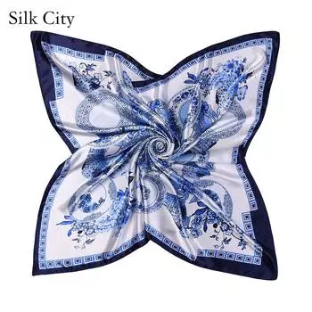 Высококачественные роскошные шелковые шарфы, повязка на голову, шарфы, шейный шарф для женщин, шелковый шарф с цепочкой, женская декоративная шаль 90*90cm красный