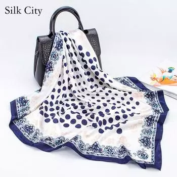 Высококачественные роскошные шелковые шарфы, повязка на голову, шарфы, шейный шарф для женщин, шелковый шарф с цепочкой, женская декоративная шаль 90*90cm