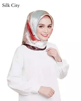 Высококачественные роскошные шелковые шарфы, повязка на голову, шарфы, шейный шарф для женщин, шелковый шарф с цепочкой, женская декоративная шаль 90*90cm