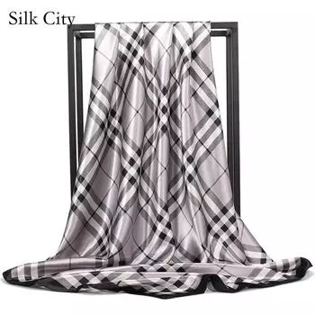 Высококачественные роскошные шелковые шарфы, повязка на голову, шарфы, шейный шарф для женщин, шелковый шарф с цепочкой, женская декоративная шаль 90*90cm красный