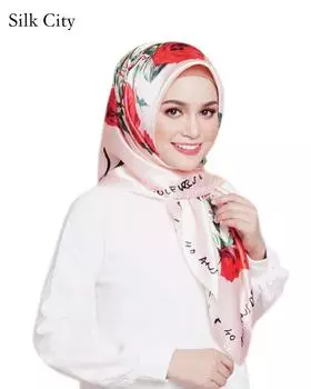 Высококачественные роскошные шелковые шарфы, повязка на голову, шарфы, шейный шарф для женщин, шелковый шарф с цепочкой, женская декоративная шаль 90*90cm чёрный