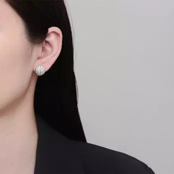 Высококачественные серьги-гребешки из ракушек, вертикальные полосатые золотые модные серьги