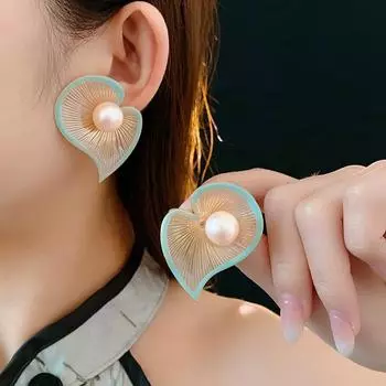 Высококачественные серьги-гвоздики в стиле «Темперамент», роскошные серьги в стиле ретро для женщин золотой