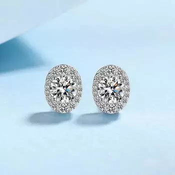 Высококачественные серьги из серебра 925 пробы с муассанитом в один карат, модные, простые, нишевые, роскошные серьги zircon