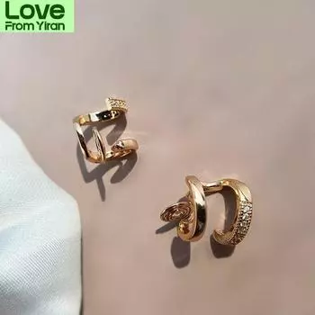 Высококачественные серьги-клипсы без проколов, женские летние серьги-гвоздики, противомоскитная спираль, французские простые серьги-клипсы, клипсы для ушей