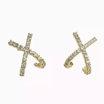 Высококачественные серьги-крестики для женщин в летнем стиле, серьги в форме буквы X, простой дизайн, серьги в стиле «темперамент»