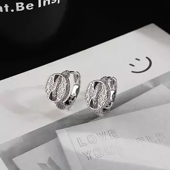 Высококачественные серьги-пуговицы в форме свиного носа с узором из травы Тан, легкие, роскошные, нишевые, дизайн