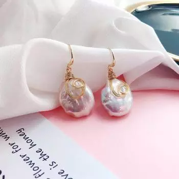 Высококачественные серьги с жемчугом в стиле барокко, серьги и женские серьги, новая тенденция