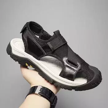Высококачественные сетчатые сандалии-мешки для мужчин, летняя спортивная обувь для пляжа 38 хаки