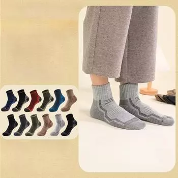 Высококачественные шерстяные женские спортивные носки для бега, дышащие, повседневные, мягкие, средней длины, женские носки