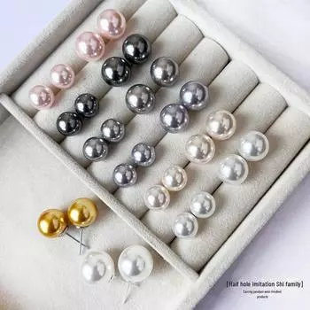 «Высококачественные стеклянные бусины с полуотверстием под искусственный жемчуг для самодельных украшений – 296 цветов, идеально подходят для аксессуаров для сережек». 4mm