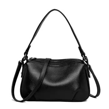 Высококачественные сумки через плечо из натуральной кожи для женщин, однотонная женская сумка-мессенджер из коровьей кожи