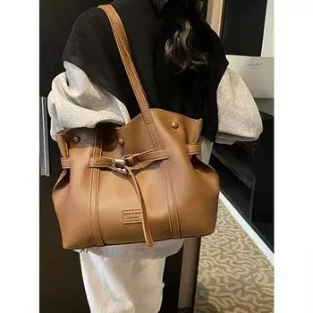 Высококачественные сумки-тоуты из искусственной кожи большой вместимости для женщин, осень-зима, однотонные сумки через плечо для поездок на работу, винтажные женские сумки