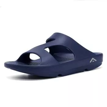 Высококачественные тапочки с толстой мягкой подошвой, однотонные, домашние, летние, мужские, женские, комнатные, нескользящие, уличные тапочки, слайдеры 37 темно-синий