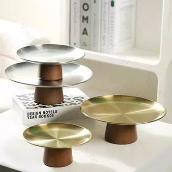Высококачественные тарелки для закусок из нержавеющей стали, легкие, роскошные, во французском стиле, для гостиной, подносы для фруктов, креативная бытовая посуда