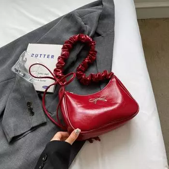 Высококачественные текстурированные красные сумки через плечо, модная универсальная мягкая кожаная сумка на молнии через плечо, новые маленькие сумки