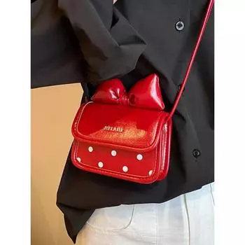 Высококачественные текстурированные мини-квадратные сумки, модная сумка через плечо с клапаном и бантом, модная сумка-мессенджер для поездок на работу