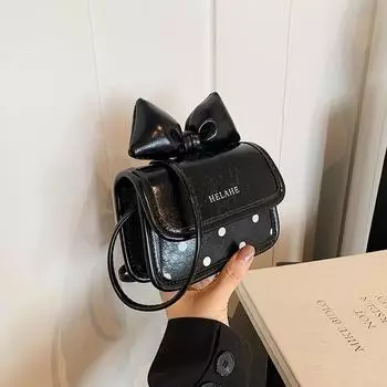 Высококачественные текстурированные мини-квадратные сумки, модная сумка через плечо с клапаном и бантом, модная сумка-мессенджер для поездок на работу