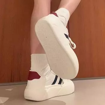 Высококачественные туфли на платформе, женские, ретро, шикарные, нишевые, модные, взрывные, универсальные, уродливые, милые, с большой головой, белые туфли 35 бежевый