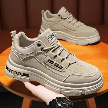 Высококачественные удобные повседневные кроссовки для мужчин 2025 Новые нескользящие походные туфли Мужская рабочая защитная обувь Универсальные мужские ботинки Botas 39 хаки