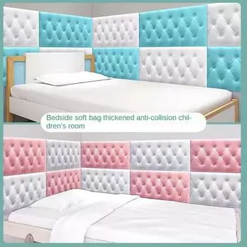 Высококачественные утолщенные 3D-наклейки на стену, самоклеящиеся, противоударные, мягкие, сделай сам, обои для детской спальни розовый