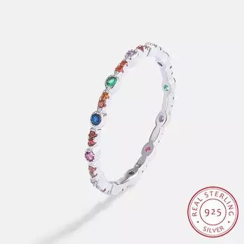 Высококачественные ювелирные изделия из стерлингового серебра AAAA Циркон S925 Серебряное кольцо для женщин Элегантные ювелирные изделия из стерлингового серебра Повседневные ювелирные изделия из стерлингового серебра Подарок 6 серебряный