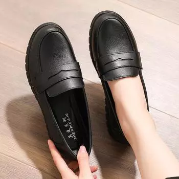 Высококачественные весенне-осенние мокасины из натуральной кожи, повседневные туфли на плоской подошве, женские мокасины, дышащая обувь, обувь для мам 35 красный