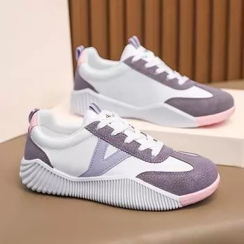 Высококачественные весенне-осенние женские вулканизированные кроссовки на плоской подошве с нескользящей повседневной удобной износостойкой женской обувью 36