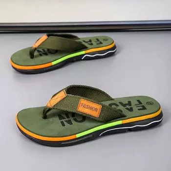 Высококачественные зеленые мужские летние шлепанцы, нескользящие пляжные тапочки для мужчин, шлепанцы для отдыха на открытом воздухе, мужские модные шлепанцы chinelo masculino 39