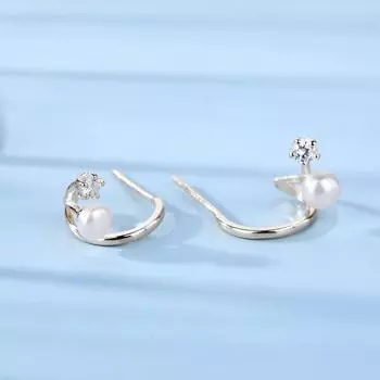 Высококачественные жемчужные серьги в стиле ретро, французский простой дизайн, новый стиль для женщин