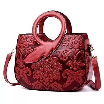 Высококачественные женские дизайнерские модные сумки на ремне, классические роскошные сумки в китайском стиле, женские повседневные сумки-тоут из натуральной кожи красный