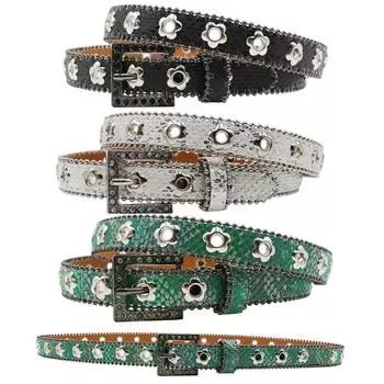 Высококачественные женские джинсы с ремнем в виде цветка и бриллиантов, с пряжкой на ремне, модная юбка со стразами 95cm красный