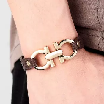 Высококачественные женские и мужские браслеты из искусственной кожи с геометрической пряжкой из золотого сплава для женщин и парных украшений 21cm