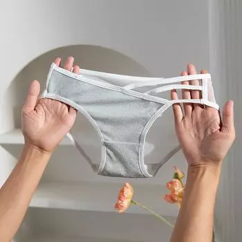 «Высококачественные женские кружевные трусики с заниженной талией»: Прозрачный сетчатый дизайн для изысканного летнего образа. L