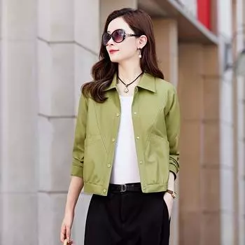 Высококачественные женские куртки из овчины, новые весенние и осенние популярные трендовые и модные кожаные куртки S