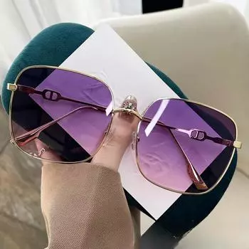 Высококачественные женские солнцезащитные очки в квадратной большой оправе Xiaohongshu Douyin, модные солнцезащитные очки для знаменитостей в Интернете