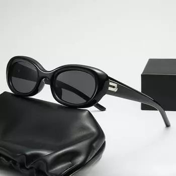 Высококачественные женские солнцезащитные очки в овальной маленькой оправе Xiaohongshu, модные трендовые солнцезащитные очки интернет-знаменитостей