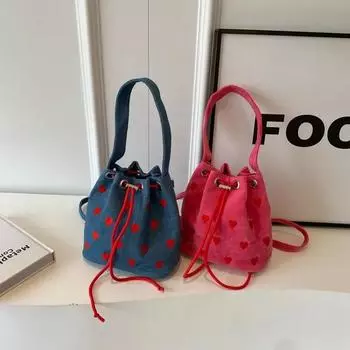 Высококачественные женские сумки через плечо, горячая распродажа, новый трендовый дизайн, завязывающийся шнурок, вышитый логотип Love, женская сумка через плечо