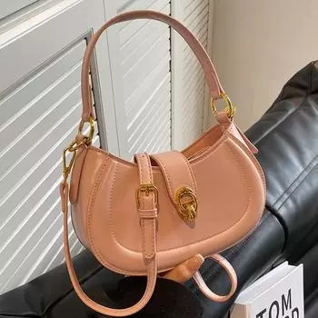 Высококачественные женские сумки через плечо из искусственной кожи, универсальные простые сумки для повседневных поездок на работу и обратно, женская сумка через плечо (20cm<Max Length<30cm)