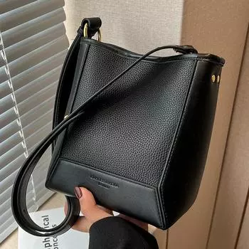 Высококачественные женские сумки-ведра весна-лето новые текстурные сумки через плечо из искусственной кожи роскошные женские сумки-тоуты тренд (20cm<Max Length<30cm)