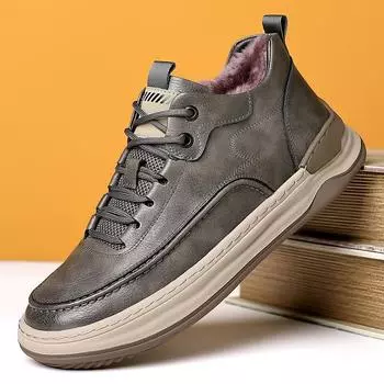 Высококачественные зимние ботинки для мужчин, новые удобные кроссовки для активного отдыха, классическая обувь из натуральной кожи для снега, люксовый бренд, мужская походная обувь 38