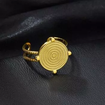 Высококачественные золотые женские кольца из нержавеющей стали, винтажные украшения для глаз, регулируемое кольцо, обручальные кольца для пары Resizable