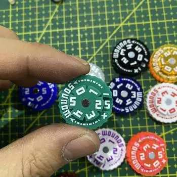 Высококачественный 25-миллиметровый счетчик ран 0-59 случайных цветов, инновационный и практичный счетчик для настольных игр