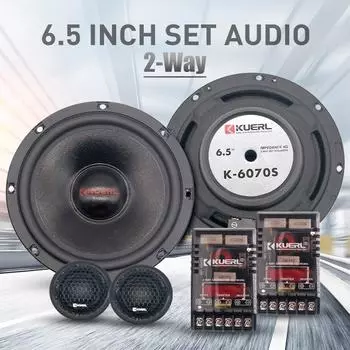 Высококачественный 2-полосный автомобильный комплект динамиков 6,5-дюймовый твитер для передней двери сабвуфер RMS40W MAX160W Высокомощный автомобильный динамик Модернизация автомобильной аудиосистемы 6.5 inch